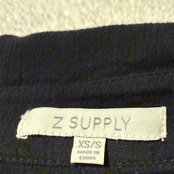 Z Supply Midnight Black Lalo Gauze Button Front Shirt - Picture 7 of 11